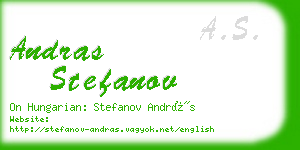 andras stefanov business card